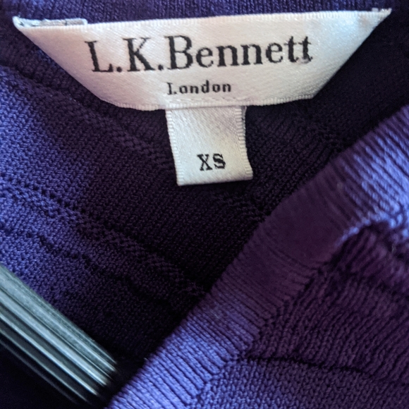 L.K.Bennett London Purple Sleeveless Designer Dress - Picture 11 of 11